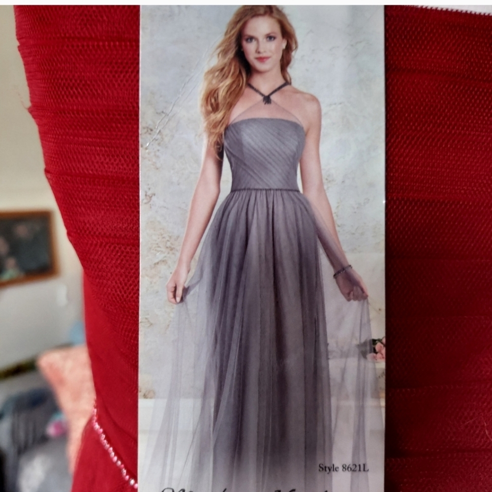 NWT Alfred Angelo Boho Valentine Red Lined Gown. - Picture 4 of 11